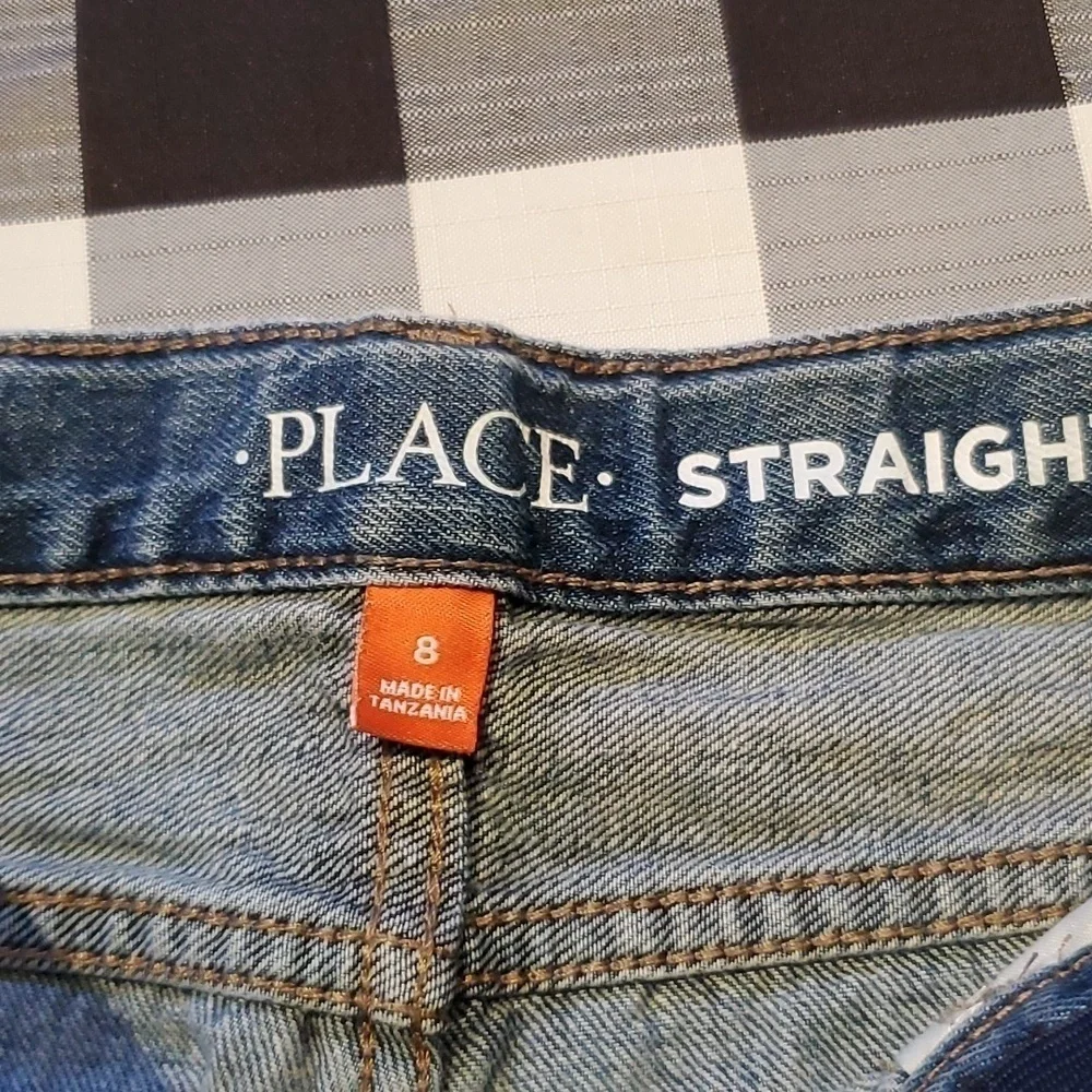 Children's Place Jeans Straight Leg Size 8 with adjustable wristband
